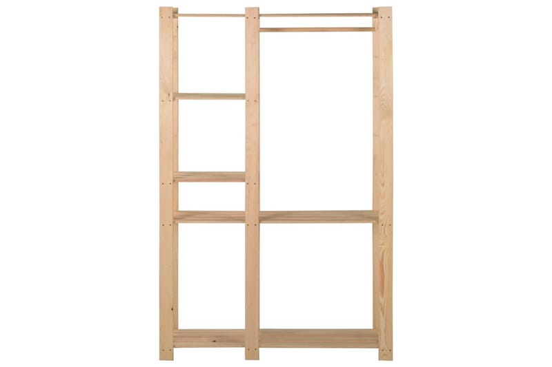 Klädställning 110x38x170 cm massiv furu - Brun - Förvaring - Klädförvaring - Klädhängare