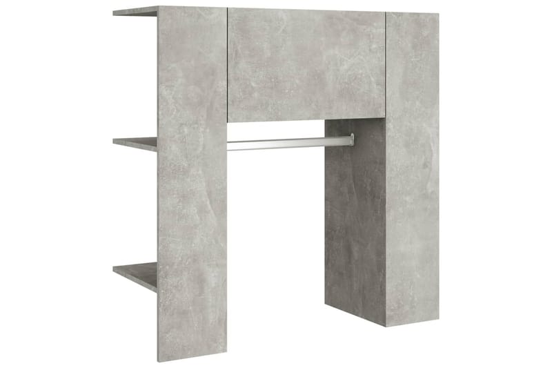 beBasic Hallskåp betonggrå 97,5x37x99 cm konstruerat trä - Grey - Klädställning - Vädringsställ - Klädhängare