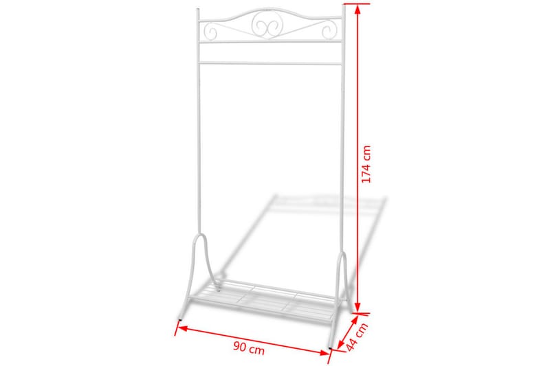 Klädställning stål vit - Vit - Klädhängare - Kroklist & Klädkrokar - Klädhängare vägg