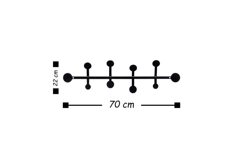 Väggdekoration Hängare - Förvaring - Klädförvaring - Klädhängare - Kroklist & Klädkrokar