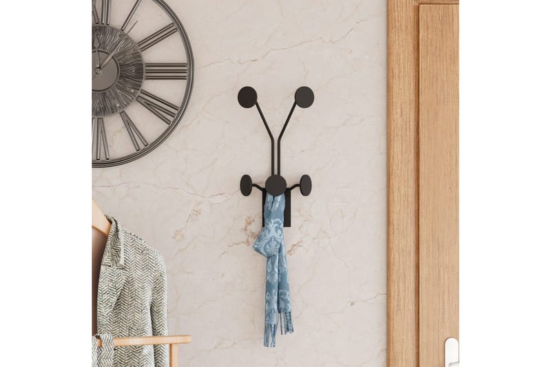 Metall Väggkrok Clarra Svart - Svart - Förvaring - Klädförvaring - Klädhängare