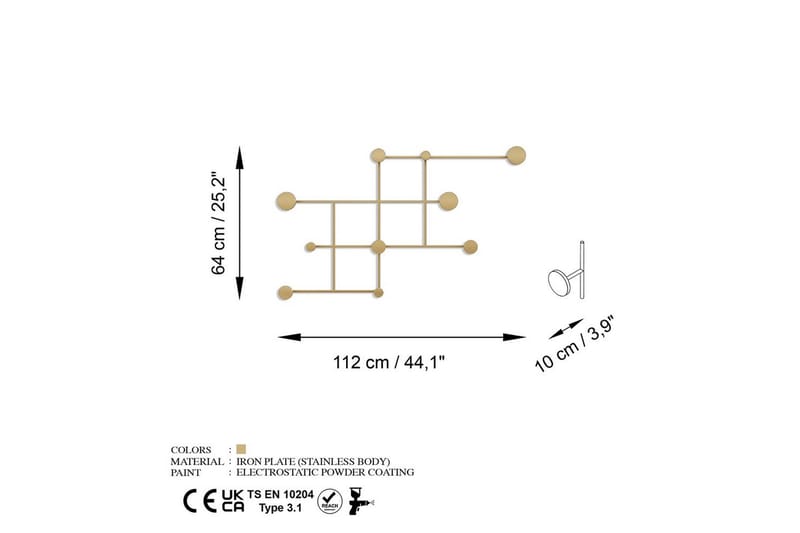 Metall Väggkrok Colna Rany - Rany - Förvaring - Klädförvaring - Klädhängare