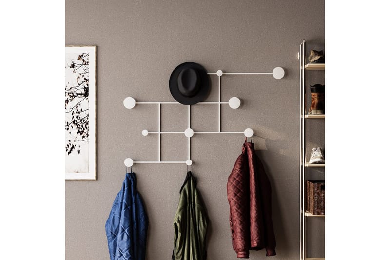 Metall Väggkrok Colna Vit - Vit - Förvaring - Klädförvaring - Klädhängare