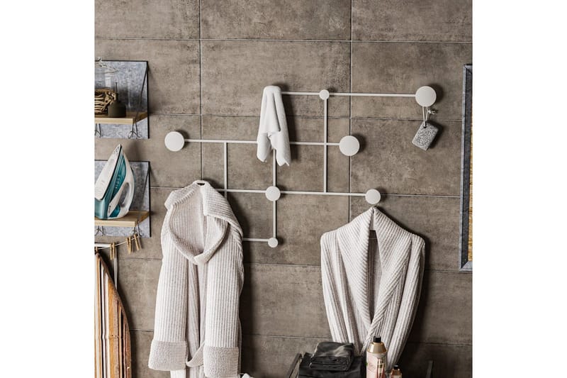 Metall Väggkrok Colna Vit - Vit - Förvaring - Klädförvaring - Klädhängare