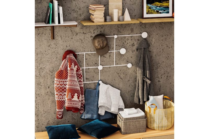 Metall Väggkrok Colna Vit - Vit - Förvaring - Klädförvaring - Klädhängare