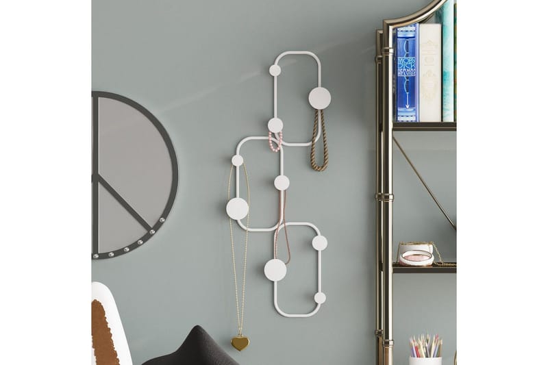 Metall Väggkrok Dravos Vit - Vit - Förvaring - Klädförvaring - Klädhängare