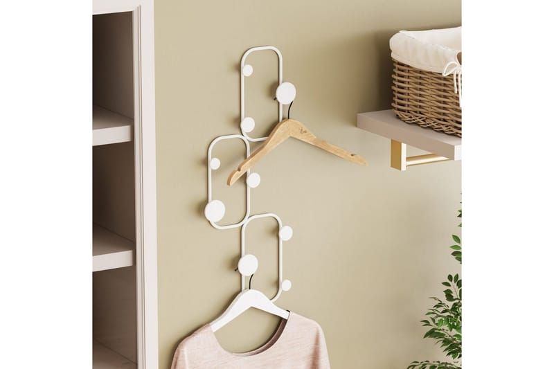 Metall Väggkrok Dravos Vit - Vit - Förvaring - Klädförvaring - Klädhängare