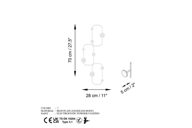 Metall Väggkrok Dravos Vit - Vit - Förvaring - Klädförvaring - Klädhängare