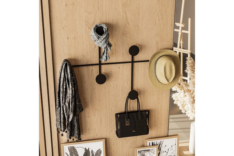 Metall Väggkrok Inermis Svart - Svart - Förvaring - Klädförvaring - Klädhängare