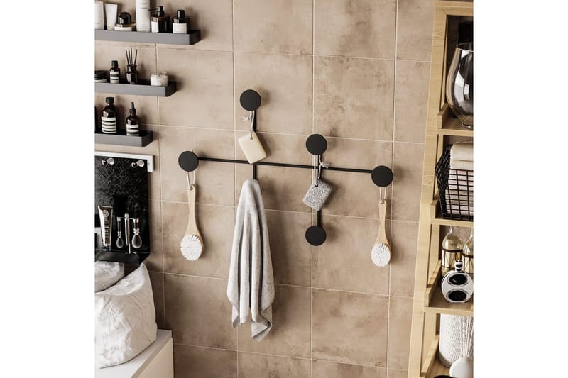 Metall Väggkrok Inermis Svart - Svart - Förvaring - Klädförvaring - Klädhängare