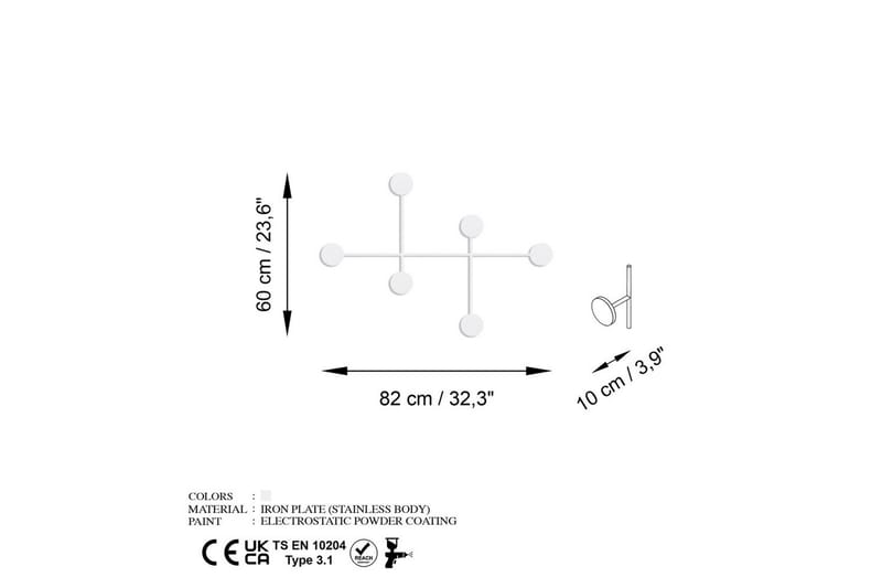 Metall Väggkrok Inermis Vit - Vit - Förvaring - Klädförvaring - Klädhängare