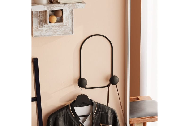 Metall Väggkrok Kelanburg Svart - Svart - Förvaring - Klädförvaring - Klädhängare