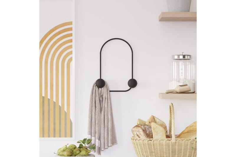 Metall Väggkrok Kelanburg Svart - Svart - Förvaring - Klädförvaring - Klädhängare