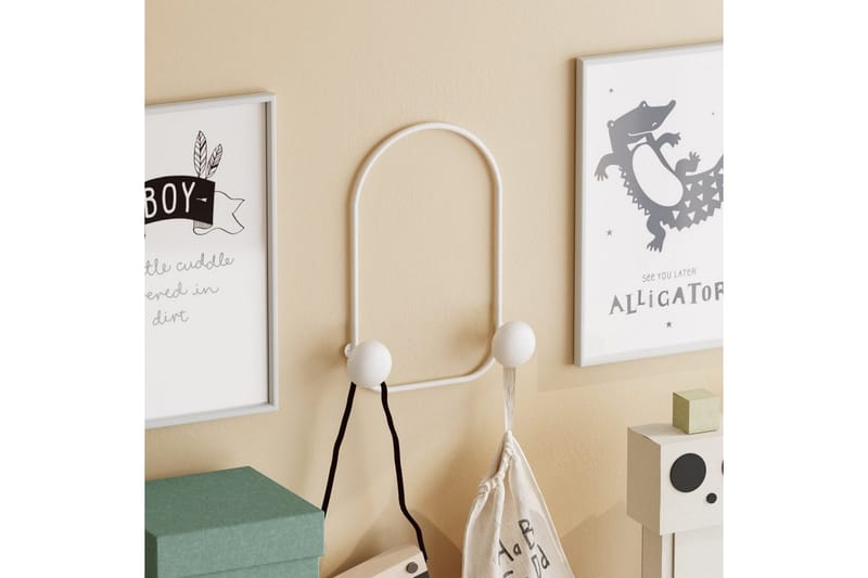 Metall Väggkrok Kelanburg Vit - Vit - Förvaring - Klädförvaring - Klädhängare