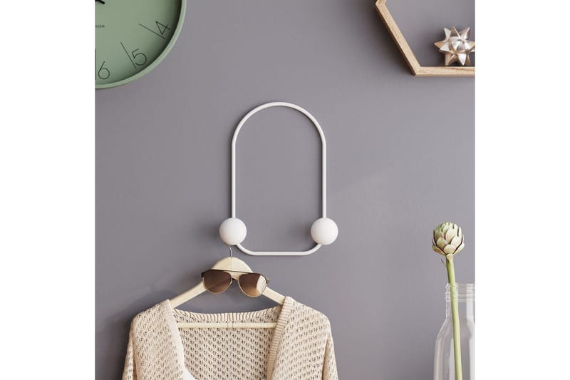 Metall Väggkrok Kelanburg Vit - Vit - Förvaring - Klädförvaring - Klädhängare