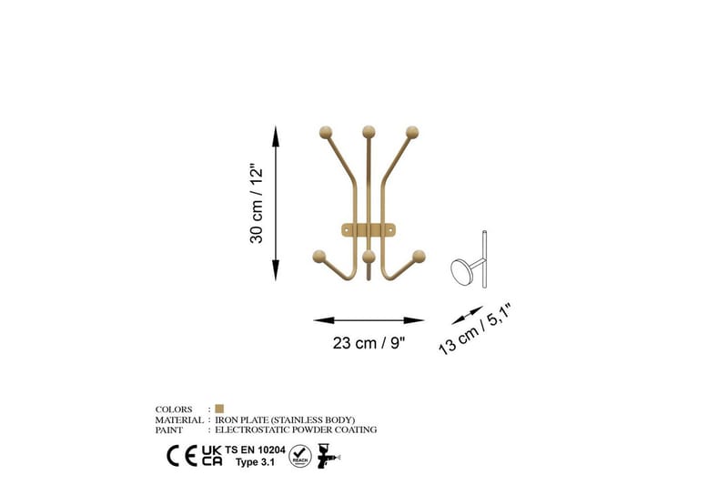 Metall Väggkrok Narwaniran Rany - Rany - Förvaring - Klädförvaring - Klädhängare