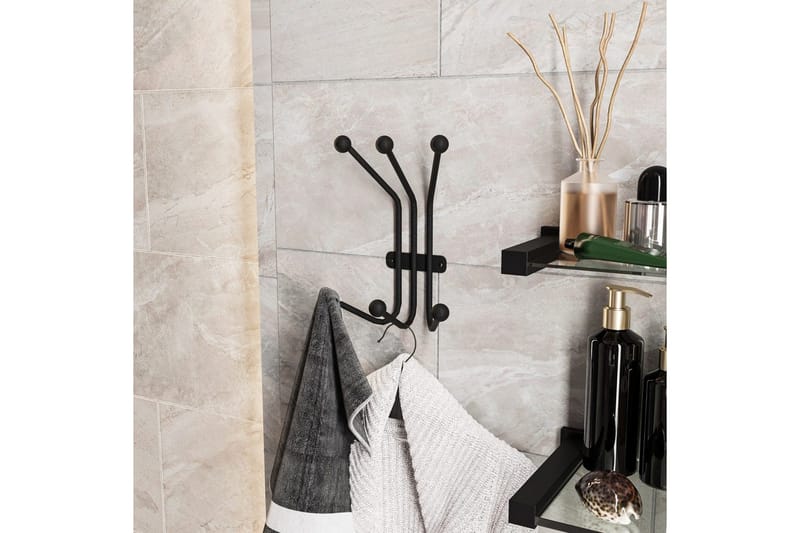 Metall Väggkrok Narwaniran Svart - Svart - Förvaring - Klädförvaring - Klädhängare