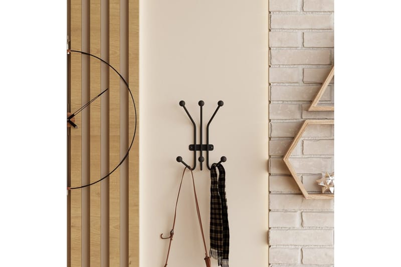 Metall Väggkrok Narwaniran Svart - Svart - Förvaring - Klädförvaring - Klädhängare