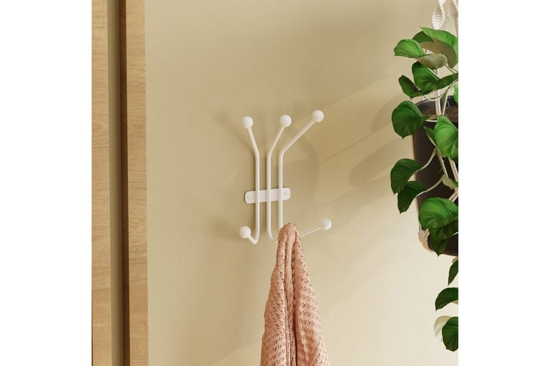 Metall Väggkrok Narwaniran Vit - Vit - Förvaring - Klädförvaring - Klädhängare