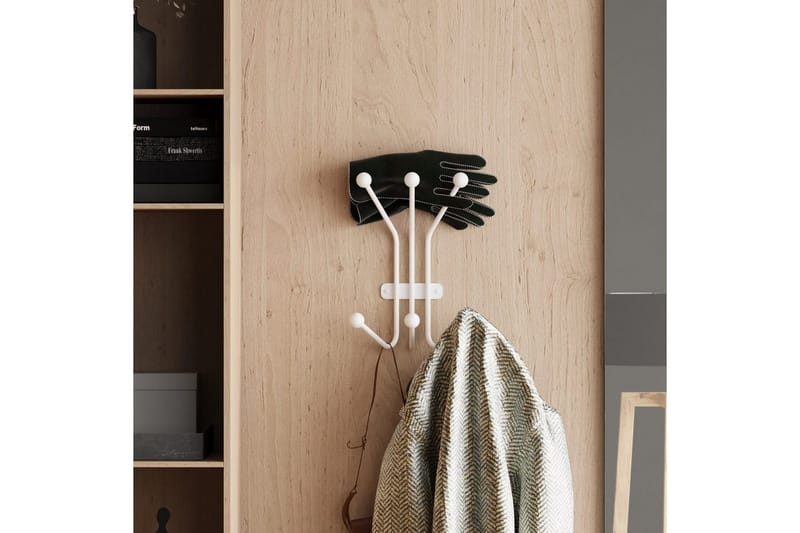 Metall Väggkrok Narwaniran Vit - Vit - Förvaring - Klädförvaring - Klädhängare