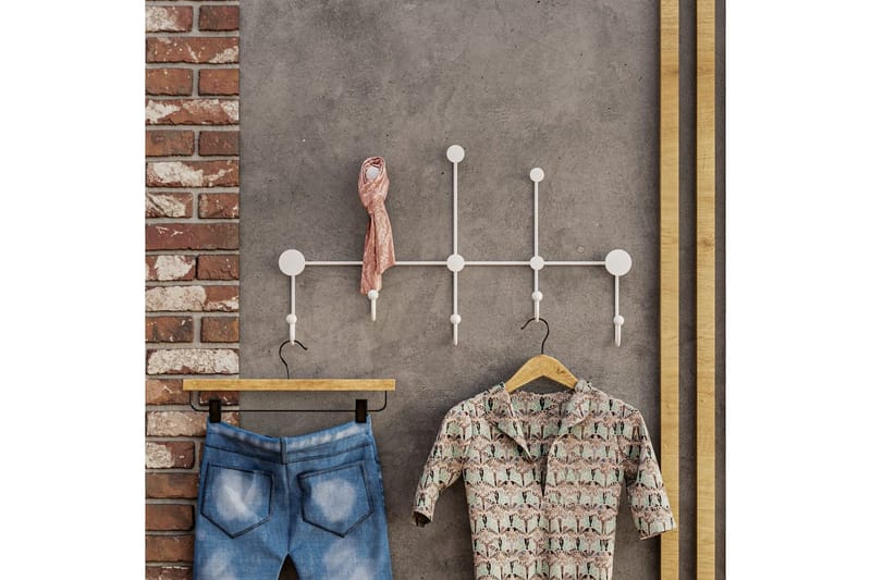 Metall Väggkrok Ranjita Vit - Vit - Förvaring - Klädförvaring - Klädhängare