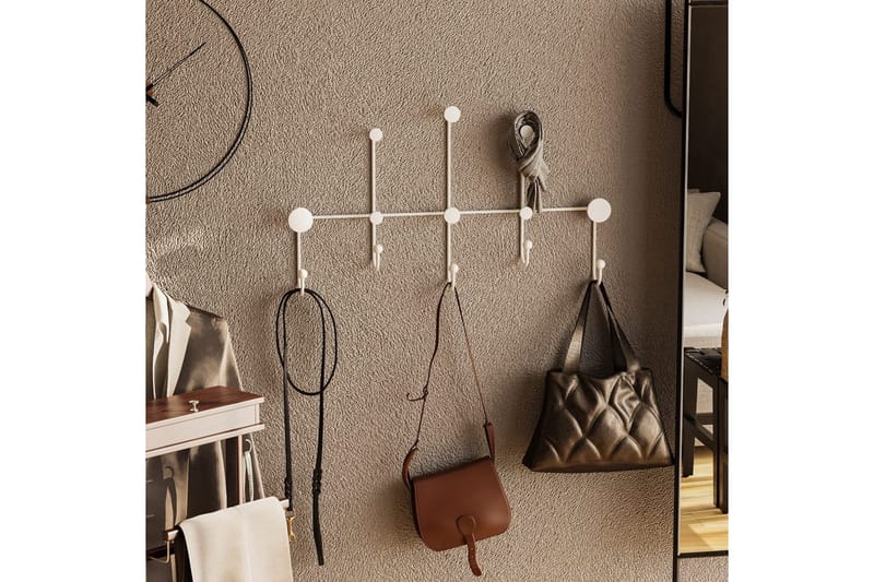 Metall Väggkrok Ranjita Vit - Vit - Förvaring - Klädförvaring - Klädhängare
