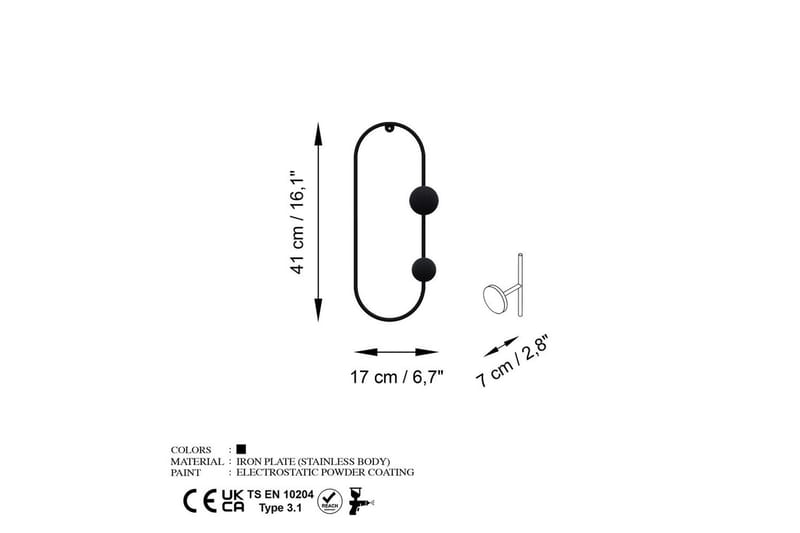 Metall Väggkrok Sota Svart - Svart - Förvaring - Klädförvaring - Klädhängare