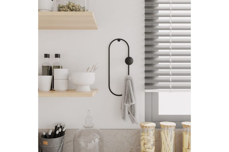 Metall Väggkrok Sota Svart - Svart - Förvaring - Klädförvaring - Klädhängare