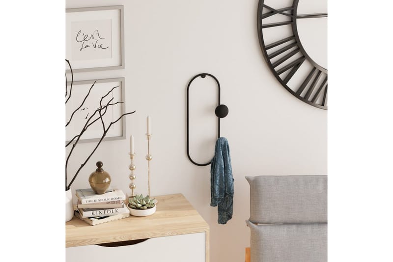 Metall Väggkrok Sota Svart - Svart - Förvaring - Klädförvaring - Klädhängare