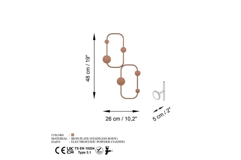 Metall Väggkrok Tivra Koppar - Koppar - Förvaring - Klädförvaring - Klädhängare