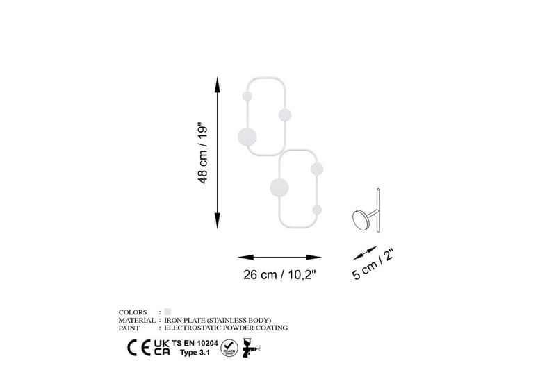 Metall Väggkrok Tivra Vit - Vit - Förvaring - Klädförvaring - Klädhängare