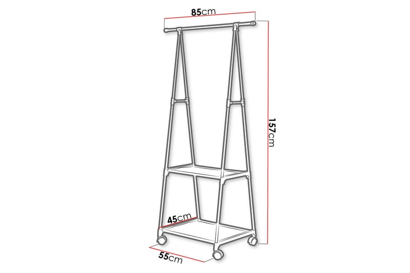 Olazen Klädställning 85 cm - Svart - Förvaring - Klädförvaring - Klädhängare - Klädställning