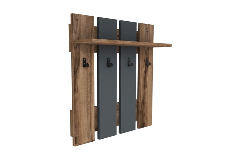 Puqa Design Klädhängare - Valnöt/Mörkgrå - Förvaring - Klädförvaring - Klädhängare