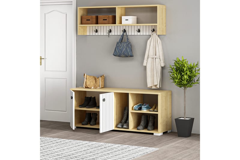 Rinorea Klädhängare 120x51,6 cm - Vit - Förvaring - Klädförvaring - Klädhängare
