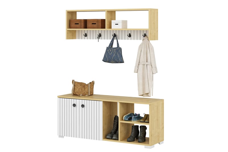Rinorea Klädhängare 120x51,6 cm - Vit - Förvaring - Klädförvaring - Klädhängare