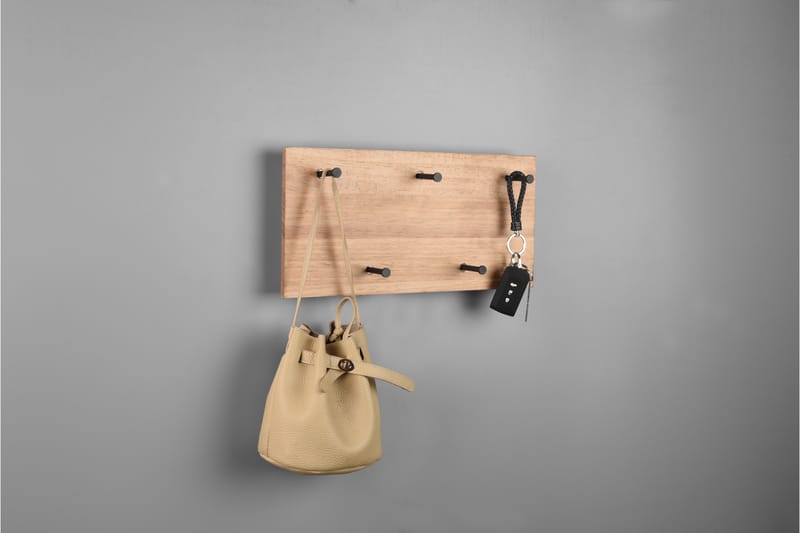 Samantha Klädhängare LED-belyst 40x20 cm Trä/Svart - Trä/Svart - Förvaring - Klädförvaring - Klädhängare