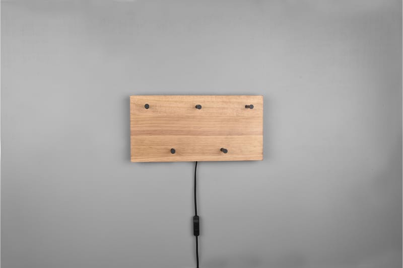 Samantha Klädhängare LED-belyst 40x20 cm Trä/Svart - Trä/Svart - Förvaring - Klädförvaring - Klädhängare