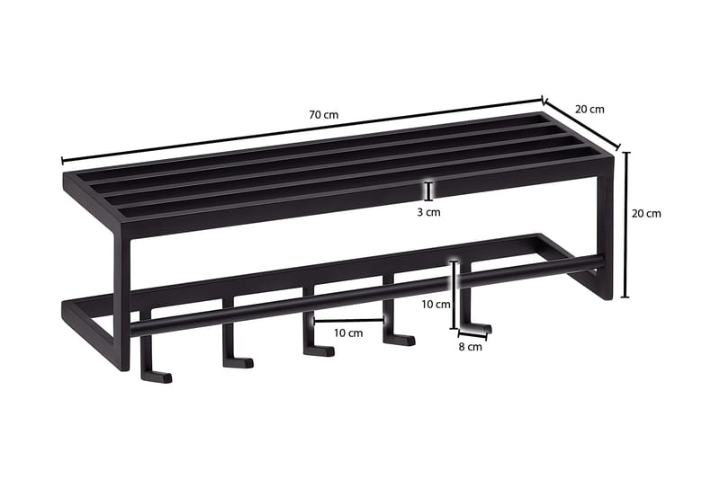 Seddik Klädkrok 70 cm - Inredning - Dekorbeslag - Möbelbeslag
