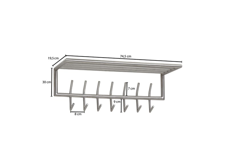 Seddik Klädkrok 75 cm - Silver - Förvaring - Klädförvaring - Klädhängare