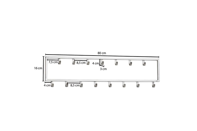 Seddik Klädkrok 80 cm - Silver - Förvaring - Klädförvaring - Klädhängare