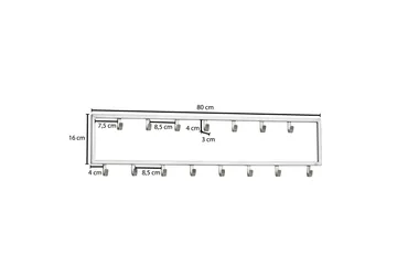Seddik Klädkrok 80 cm - Silver - Förvaring - Klädförvaring - Klädhängare