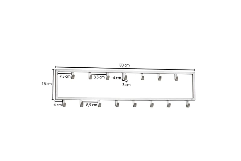 Seddik Klädkrok 80 cm - Silver - Förvaring - Klädförvaring - Klädhängare