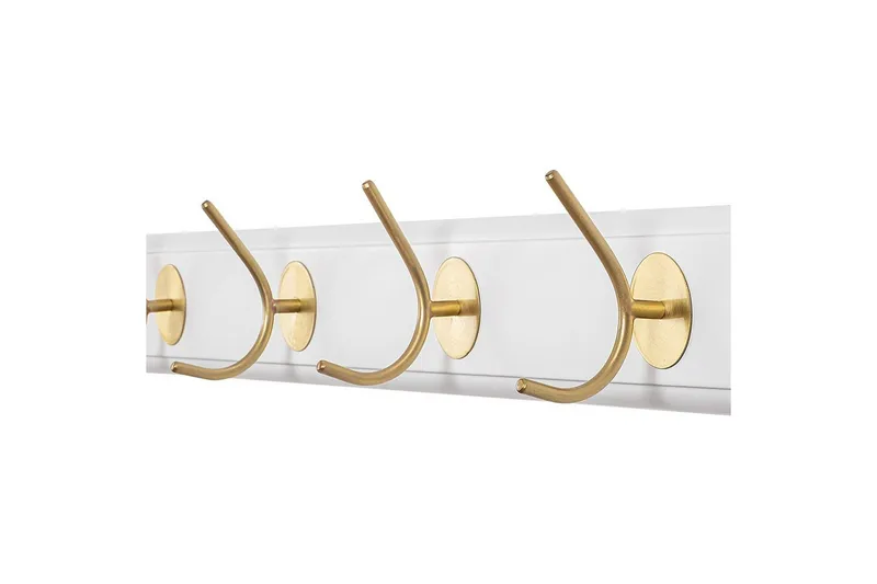 Träväggkrok Ranvir Vit / Rany - 100 x 7 x 8 - Förvaring - Klädförvaring - Klädhängare