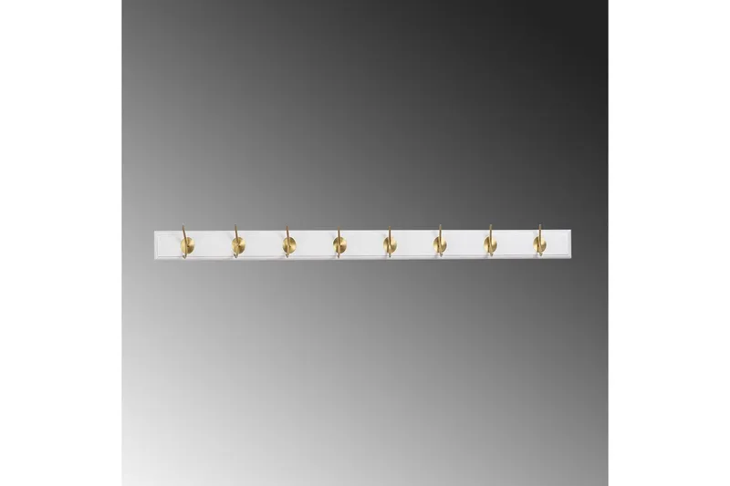 Träväggkrok Ranvir Vit / Rany - 100 x 7 x 8 - Förvaring - Klädförvaring - Klädhängare