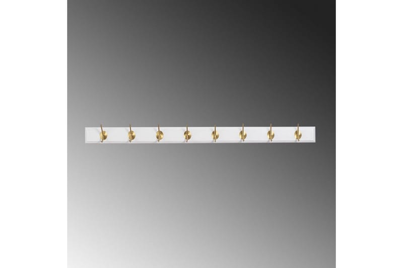 Träväggkrok Ranvir Vit / Rany - 100 x 7 x 8 - Förvaring - Klädförvaring - Klädhängare