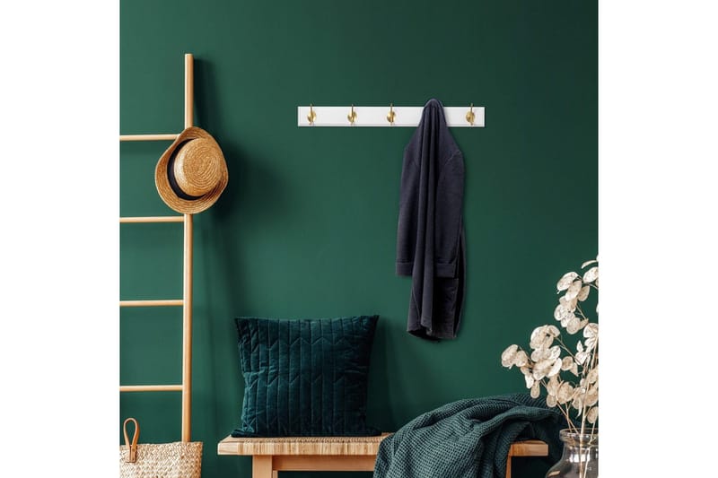 Träväggkrok Ranvir Vit / Rany - 65 x 7 x 8 - Förvaring - Klädförvaring - Klädhängare