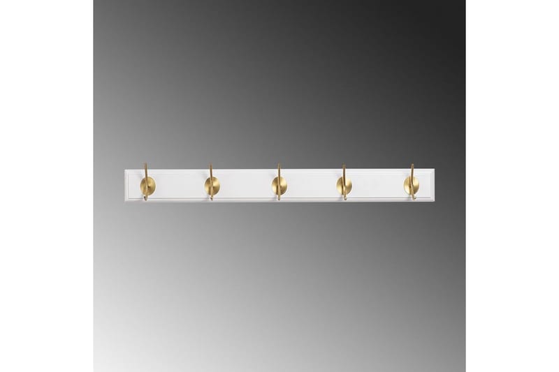 Träväggkrok Ranvir Vit / Rany - 65 x 7 x 8 - Förvaring - Klädförvaring - Klädhängare