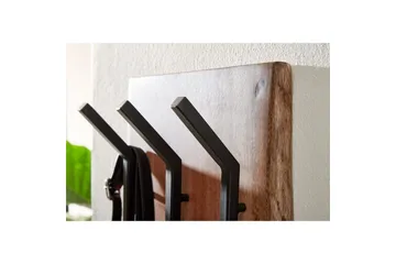 Vägghylla Wohnling Massiv trä träd kant väggmonterad klädhängare 35X100 cm industriell - Förvaring - Klädförvaring - Klädhängare - Klädställning
