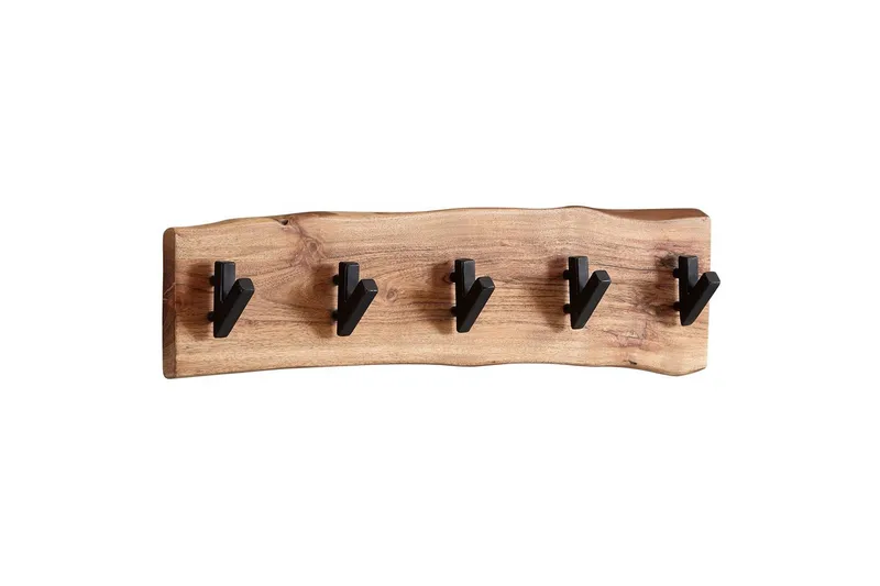 Vägghylla Wohnling Vägghängd kapphängare i massivt trä med trädets kantindustri, 60 cm, undefined