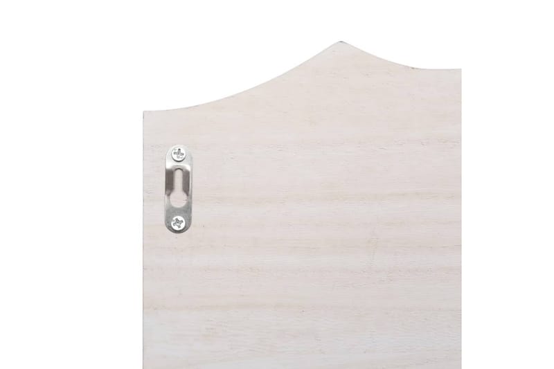 Väggkrokar med förvaring vit 50x10x23 cm trä - Vit - Förvaring - Klädförvaring - Klädhängare - Klädhängare vägg
